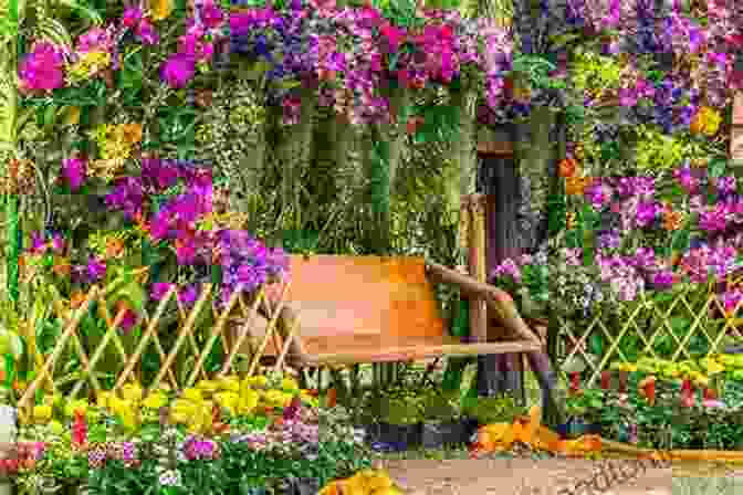 A Beautifully Designed Garden With Colorful Flowers, Lush Greenery, And A Cozy Seating Area The Vegetable Grower S Handbook: Unearth Your Garden S Full Potential