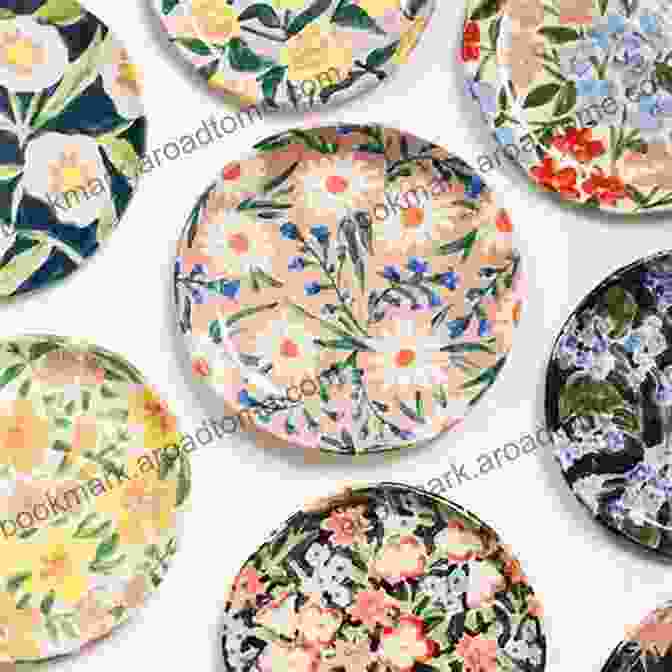 A Beautifully Painted Ceramic Plate With Intricate Floral Designs The Clay Canvas: Revised Edition: Creative Painting On Functional Ceramics