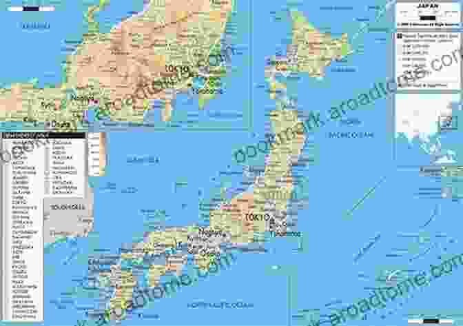 A Detailed Map Of Japan Showing Its Geographical Features And Major Cities Cartographic Japan: A History In Maps