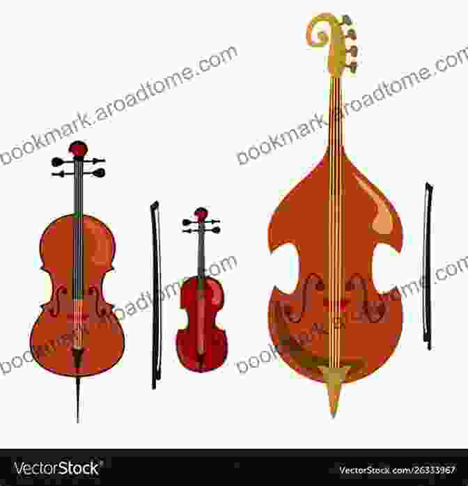 A Group Of String Instruments, Including A Violin, Viola, Cello, And Double Bass, Arranged On A White Background. The Science Of String Instruments