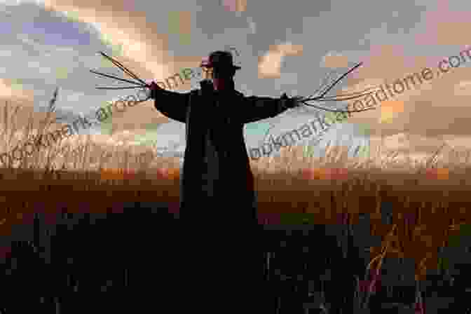 A Lone Scarecrow Stands In A Field, Surrounded By Cornstalks. Its Arms Are Outstretched, As If It Were Reaching For Something. The Spirit Of The Scarecrow