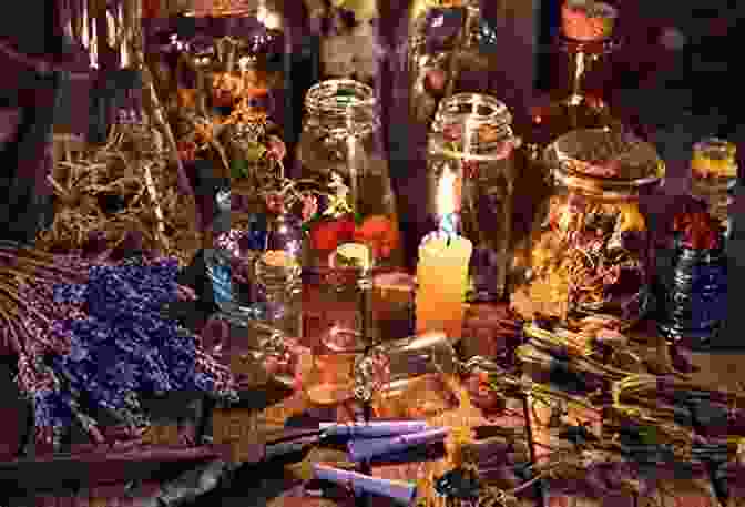 A Vibrant Hoodoo Altar With Candles, Herbs, And Symbols Working Conjure: A Guide To Hoodoo Folk Magic