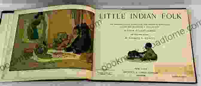 Enchanting Cover Of Little Indian Folk Deming Featuring Intricate Illustrations And Vibrant Colors Little Indian Folk E W T O Deming