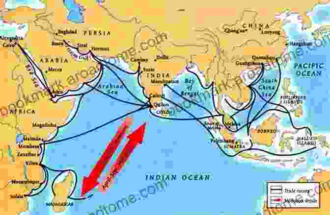 Map Of The Indian Ocean Showing Major Trade Routes And Historical Sites Incredible History Of The Indian Ocean