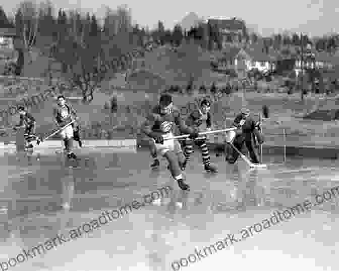 Vintage Black And White Photo Of A Hockey Game In Dayton Hockey In Dayton (Images Of Sports)