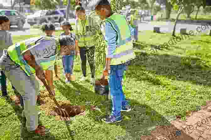 Volunteers Planting Trees In A Restored Wetland Biodiversity Planning And Design: Sustainable Practices