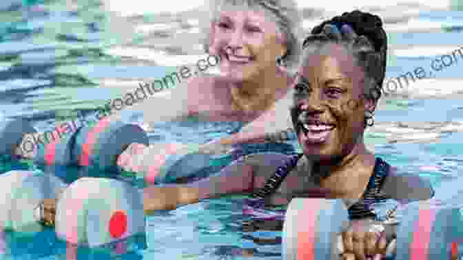 Woman Performing Water Exercises With Dumbbells A Strength Building Water Workout: Water Energizes Your Muscles